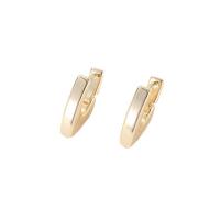 Brass Huggie Hoop Earring gold color plated & micro pave cubic zirconia & for woman Sold By Pair