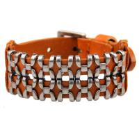 Rindsleder Armband, Kuhhaut, mit Titanstahl, plattiert, Modeschmuck & unisex, keine, 255x23mm, verkauft von PC