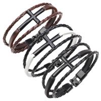 Rindsleder Armband, Kuhhaut, mit Zinklegierung, goldfarben plattiert, Modeschmuck & unisex, keine, 220mm, verkauft von PC