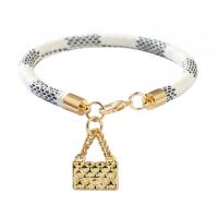 PU bracciale, with lega in zinco, placcato color oro, gioielli di moda & unisex, nessuno, 205mm, Venduto da PC