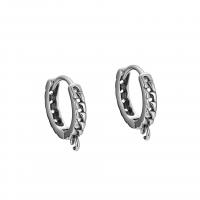 925 sterling silver Huggie Hoop Earring, mode smycken & för kvinna, 12mm, Säljs av Par