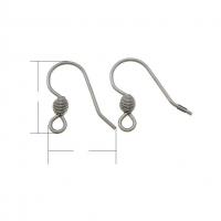 Rozsdamentes acél Hook earwire, 316 rozsdamentes acél, hurok, az eredeti szín, 18x17x3mm, 0.8mm, Lyuk:Kb 2mm, 1000párok/Lot, Által értékesített Lot