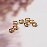 ottone Stopper perline, Placcato oro 18K, DIY & Micro spianare cubic zirconia, 6x3mm, Foro:Appross. 1.5mm, Venduto da PC