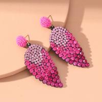 Rhinestone Earring Zinc Alloy fashion jewelry & for woman & with rhinestone nickel lead & cadmium free Sold By Pair