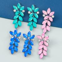 Rhinestone Earring Zinc Alloy fashion jewelry & for woman & with rhinestone Sold By Pair