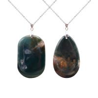 Moss Agate Pendler, Anden figur til valg & for kvinde, flere farver til valg, Solgt af PC