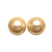 South Sea Shell Oorbel, Shell Pearl, met Messing, Ronde, silver plated, verschillende grootte voor keus & voor vrouw, gouden, Verkocht door pair