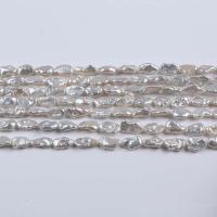 Keishi kultivované sladkovodní perle, Sladkovodní Pearl, Nepravidelné, DIY, bílý, 7-8mm, Prodáno za Cca 36-38 cm Strand