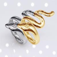 304 Nerūdijantis plienas Atidaryti Finger Ring, Gyvatė, Bižuterijos & unisex, daugiau spalvų pasirinkimas, 27mm, Pardavė PC