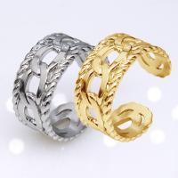 304 Stainless Steel Open Finger Ring Vacuum Ion Plating fashion jewelry & Unisex 10mm Sold By PC