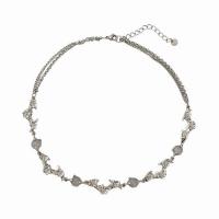 Titanium halskettingen, Titanium Staal, met Zinc Alloy, met 6cm extender keten, silver plated, mode sieraden & voor vrouw, zilver, Lengte 39 cm, Verkocht door PC