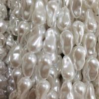 Perles en plastique ABS, Plastique ABS perle, Baroque, DIY, blanc, 13x23mm, Vendu par Environ 14-15 pouce brin