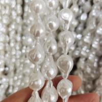 ABS Plastic Beads ABS Plastic Pearl Baroque DIY white Sold Per Approx 14-15 Inch Strand