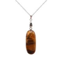 Tiger Eye Pendel, Oval, for kvinde, gul, 10-30x20-50mm, Solgt af PC