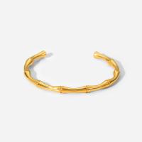 Rostfritt stål Armring, 304 rostfritt stål, 18K guldpläterad, mode smycken & för kvinna, gyllene, 4.8mm, Innerdiameter:Ca 66mm, Säljs av PC