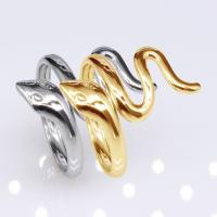 304 Nerūdijantis plienas Atidaryti Finger Ring, Gyvatė, Bižuterijos & unisex, daugiau spalvų pasirinkimas, 22mm, Pardavė PC