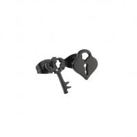 Orecchini in acciaio inossidabile, 304 acciaio inox, Lock and Key, gioielli di moda & per la donna, nessuno, Venduto da coppia