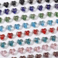 Handgemaakte Lampwork Beads, Hart, epoxy sticker, DIY & luminated, meer kleuren voor de keuze, 13x13mm, Verkocht door PC