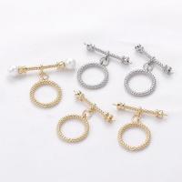 Chiusura Toggle in ottone, placcato, DIY, nessuno, assenza di nichel,piombo&cadmio, 16mm,4x28mm,0.8mm, Venduto da set