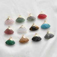 Gemstone Pendants Jewelry with Brass Fan gold color plated & Unisex & faceted Sold By PC