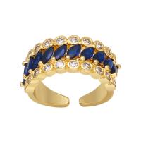 Cúbicos Circonia Micro Pave anillo de latón, metal, chapado en color dorado, micro arcilla de zirconia cúbica & para mujer, más colores para la opción, libre de níquel, plomo & cadmio, 10mm, Vendido por UD