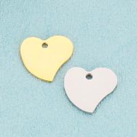 Zinc Alloy Heart Pendler, 304 rustfrit stål, du kan DIY, flere farver til valg, 16x15mm, Solgt af PC