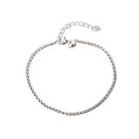 Zinklegering armbandkettingen, Zinc Alloy, silver plated, Verstelbare & mode sieraden & voor vrouw, zilver, nikkel, lood en cadmium vrij, 12mm, Lengte 19 cm, Verkocht door PC