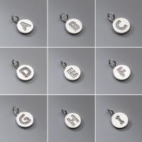 Kubinių Zirconia Mikro Pave Sidabro pakabukas, 925 sidabro, paplatinuota, įvairių stilių pasirinkimas & mikro nutiesti kubinių Zirconia, 9.50mm, Pardavė PC