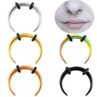 Stainless Steel Nose Piercing Nakit, 316L Stainless Steel, bez spolne razlike & različite veličine za izbor, više boja za izbor, Prodano By PC