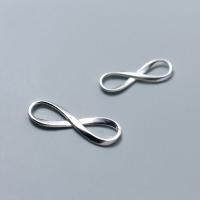 925 Sterling Silver connettori, 925 argento sterlina, Numero 8, DIY & formato differente per scelta, argento, Venduto da PC