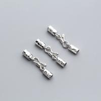 925 Sterling Silver S Hook Clasp, 925 prata esterlina, DIY, prateado, 28mm, Diametro interno:Aprox 3mm, vendido por PC