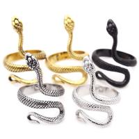 Titantium Steel fingerring, Titanium Stål, Snake, forskellig størrelse for valg & for mennesket & sværte, flere farver til valg, 30x18mm, Solgt af PC