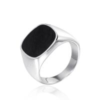 Bague acier titane, normes différentes pour le choix & émail & noircir, couleur originale, 17mm, Vendu par PC