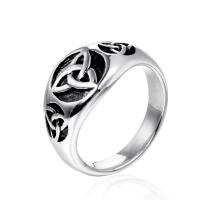 Titanium Steel Finger Ring & blacken original color 12mm Sold By PC