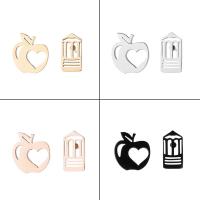 Stainless Steel Stud Earrings 304 Stainless Steel Vacuum Ion Plating fashion jewelry & for woman Sold By Pair