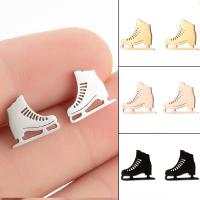 Roestvrij staal Stud Earrings, 304 roestvrij staal, Schoenen, mode sieraden & voor vrouw, meer kleuren voor de keuze, 11x10mm, Verkocht door pair