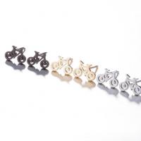 Stainless Steel Stud Earrings 304 Stainless Steel Bike Vacuum Ion Plating fashion jewelry & for woman 12/Bag Sold By Bag