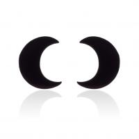 Stainless Steel Stud Earrings 304 Stainless Steel Moon Vacuum Ion Plating fashion jewelry & for woman Sold By Pair