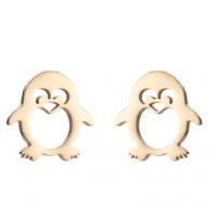 Stainless Steel Stud Earrings 304 Stainless Steel Penguin Vacuum Ion Plating fashion jewelry & for woman Sold By Pair