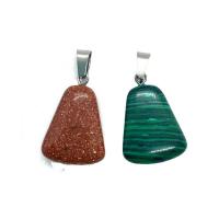 Gemstone Pendants Jewelry Natural Stone Trapezium & Unisex Sold By PC