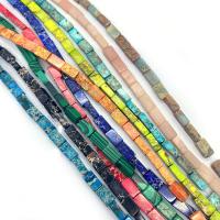 Gemstone Jewelry Beads Natural Stone Rectangle DIY Sold Per Approx 38 cm Strand