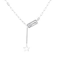 Colliers en argent sterling, Argent sterling 925, poli, bijoux de mode & pour femme, 450mm, Vendu par PC