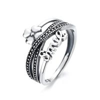 Bijoux de bague en argent sterling , Argent sterling 925, poli, Réglable & multicouche & pour femme, Vendu par PC