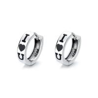 925 sterling zilver Huggie Hoop Earring, gepolijst, mode sieraden & voor vrouw, 10mm, Verkocht door pair