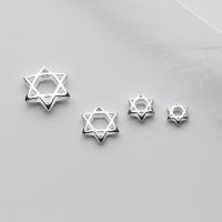 925 sterling zilver Frame kraal, Hexagram, DIY & verschillende grootte voor keus & hol, zilver, Verkocht door PC