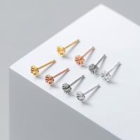 925 スターリングシルバー・イヤリング・ボスト, 925スターリングシルバー, メッキ, DIY, 無色, 12.50x4mm, 売り手 ペア