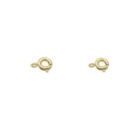 Brass Spring Ring Κούμπωμα, Ορείχαλκος, 18K επιχρυσωμένο, DIY & διαφορετικό μέγεθος για την επιλογή, Sold Με PC