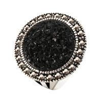 Indkøbskurv fingerring, Zinc Alloy, antik sølv farve forgyldt, mode smykker & forskellig størrelse for valg & for kvinde & med rhinestone, nikkel, bly & cadmium fri, 22.30mm, Solgt af PC