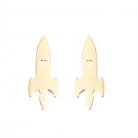 Roestvrij staal Stud Earrings, 304 roestvrij staal, Raket, mode sieraden & voor vrouw, meer kleuren voor de keuze, 12x5mm, Verkocht door pair