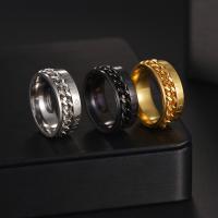 Titanium Staal Finger Ring, mode sieraden & uniseks & verschillende grootte voor keus, meer kleuren voor de keuze, 8x2mm, Verkocht door PC